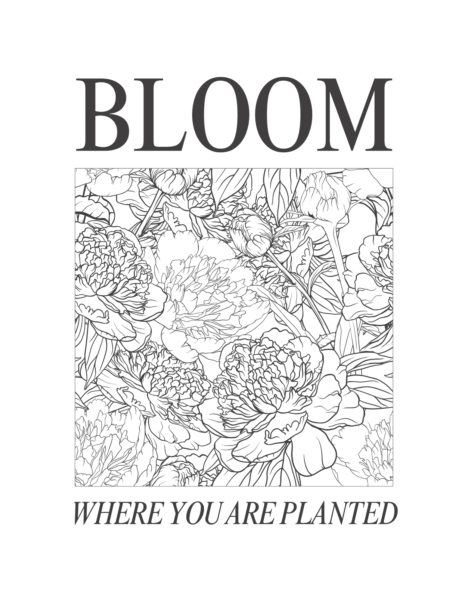 Hoodie Oversize-Bloom Where You're Planted