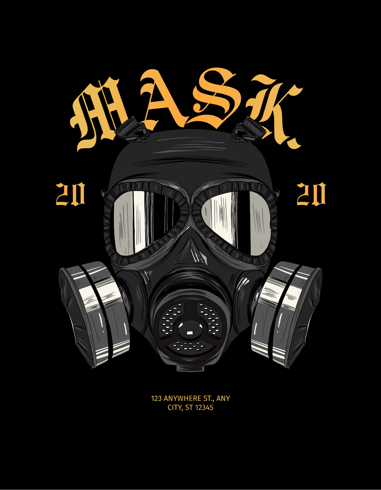 Camiseta Oversize "MASK" | Urban Survival